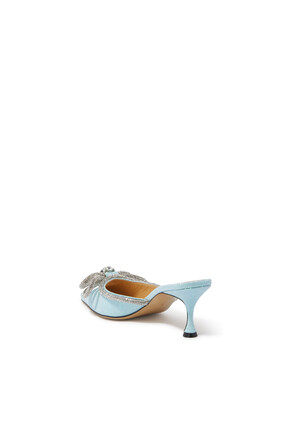 Double Bow Glitter Mules